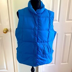 Land’s End Ocean Blue Goose Down Puffer Vest- Size L